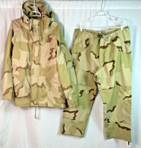 USGI Military Cold Weather Parka &amp; Trousers Sz Large Regular Desert Camo... - £77.09 GBP
