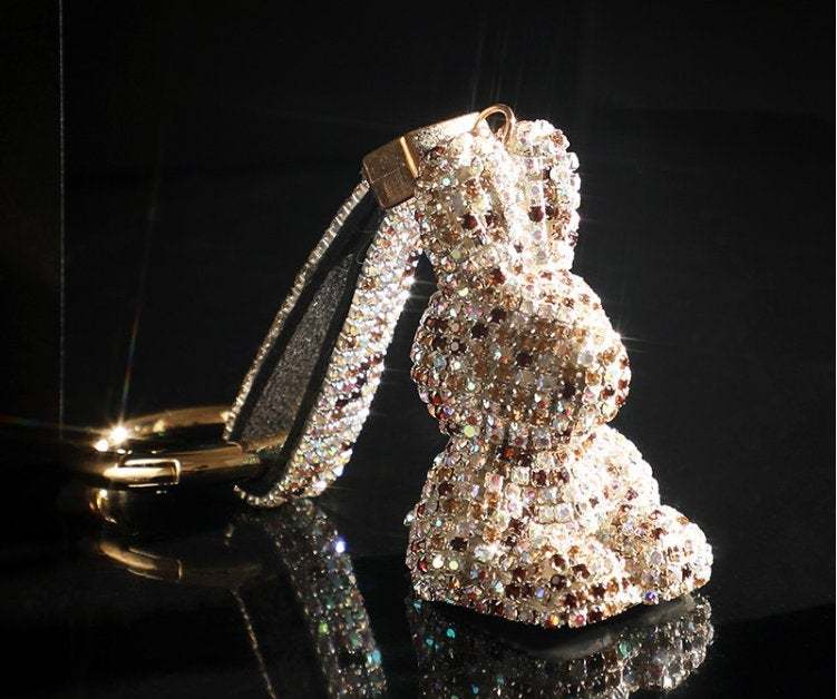 Crystal bunny accessories,sparkling bunny pendant,bling bunny keychain p... - $30.36