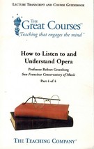 How To Listen To And Understand Opera Part 4 Of 4 By Greenberg, Robert - £23.62 GBP