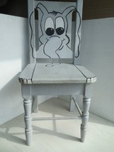 Pick of 4 Artist Signed M.Montecalvo Hand Painted Animal Wood Child Chairs Dog + - £25.57 GBP