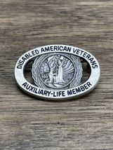 Disabled American Veterans Auxiliary Life Member Pewter Lapel Brooch Pin... - $9.89