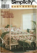 Simplicity Sewing Pattern 8037 Bedding Comforter Dust Ruffle Pillows - £7.77 GBP