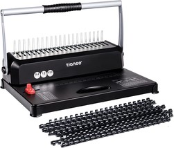 Tianse Binding Machines, 21-Holes, 450 Sheets, Comb Bind Machine Book Maker With - £51.15 GBP