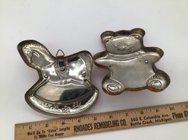 Set of 2 Himark Copper Cookie Cutters Christmas Tree &amp; Teddy Bear - Portugal - £15.53 GBP