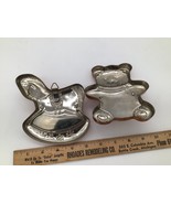Set of 2 Himark Copper Cookie Cutters Christmas Tree &amp; Teddy Bear - Port... - $374.41 MXN