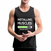 Installing Muscles Please Wait - Gym Tank Tops Mens Sleeveless Premium Bodybuil - $18.61+