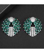 Trendy Ladybug Stud Earrings For Women Wedding Cubic Zircon Brincos boucle d'ore - £37.88 GBP