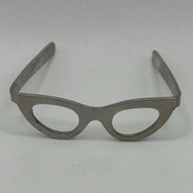 Vintage 1960s Silver Metal Barbie Cat Eye Glasses - $12.61