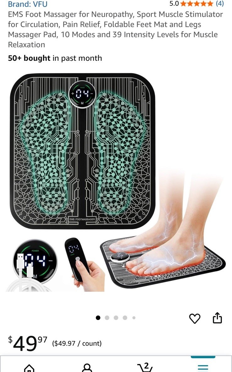 VFU EMS Foot Massager Mat,Foot Stimulator,Improve Circulation,Muscle Relaxati Item image 8