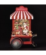 10.75&quot;H LIGHTED SWIRL TOYSHOP CART WITH SANTA &amp; TOYS - $128.65