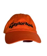 TaylorMade Men&#39;s Golf Hat Embroidered Logo Adjustable Strap Orange One Size - £15.56 GBP
