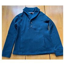 Eastern Mountain Sports Blue Pullover Sweater Fleece V Neck Pockets, Size L - $30.52 CAD