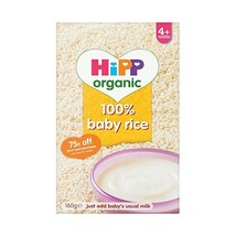 HiPP Organic Stage 1 From 4 Months Baby Rice 160 g (Pack of 4)  - £14.69 GBP