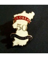 KOREA THE FORGOTTEN WAR 50th Anniversary Enameled Lapel Hat PIN or Tie Tac - €9,06 EUR