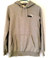 Puma hoodie size S men gray long sleeve sweat shirt embroidered logo on ... - £9.54 GBP