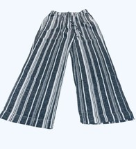 Briggs Womens Linen Blend Pants, 2X, Grey/White Stripe - £30.32 GBP