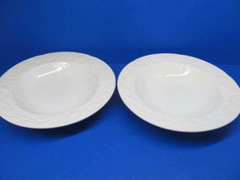 Mikasa English Countryside Set Of Two 9 3/8&quot; Rimmed Soup Serving Bowls VGC - £15.10 GBP