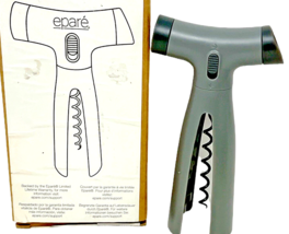 Eparé Wine Bottle Opener Multi-Tool Corkscrew Foil Cutter, Pourer & Stopper GRAY image 3