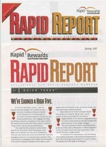 Southwest Airlines 1997 Rapid Rewards 4 Issues Rapid Report Members Quick Takes  - £18.69 GBP