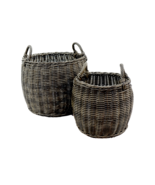 DTY Signature 2-Pack Hand Woven Wicker Storage and Laundry Basket with H... - £158.61 GBP