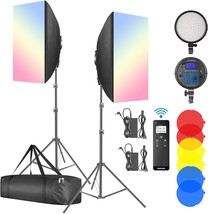 Neewer Led Softbox Lighting Kit With 2.4G Remote, 2 Pack 48W Bi Color, Nw48 Ii. - £123.22 GBP