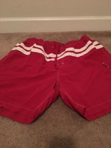 1 Pc St. John&#39;s Bay Men&#39;s Red &amp; White Swim Shorts Attached Brief Liner S... - $36.86