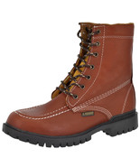 Mens Chedron Work Boot Leather Slip Resistant Lace Up Combat Soft Toe Si... - $1,212.64 MXN