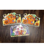 3 VTG Barth &amp; Dreyfuss B&amp;D Vinyl Halloween Placemats Jack-o-lantern Ghos... - $279.47 MXN
