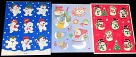 Vintage Hallmark ACG Xmas Sticker Sheets Lot Snowman  - €21,40 EUR