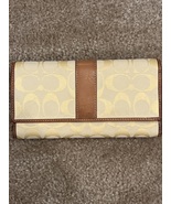 Coach Signature Collection - Yellow and Brown Coach Wallet - $100.00