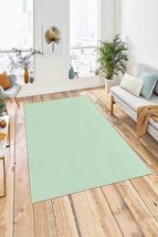 LaModaHome Area Rug Non-Slip - Baby Blue Baby Blue Thin, Washable Soft M... - $30.95+