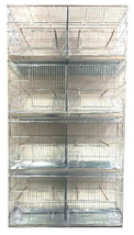 4 X Galvanized Zinc Bird Breeder Center Divider Cage Breeding Nest Finch... - £223.52 GBP