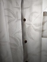 VTG Paradise Found Hawaiian Shirt Large White On White Palm Trees - £25.70 GBP