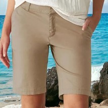 Sonoma Original Bermuda Shorts Size 4 Walking Preppy Khaki Tan Pockets S... - $14.83