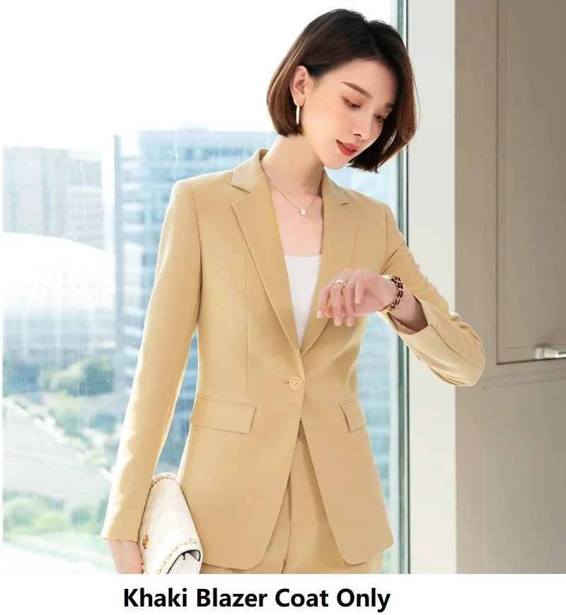Ladies Office Elegant Formal Uniform Designs Pantsuits Autumn Winter Professiona - £117.16 GBP