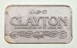 Clayton Brokerage Co. 1 Oz. Silver Bar By Tri-State Refining Company TSR-30 - £79.08 GBP