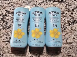 Lot Of 3  Hawaiian Tropic Everyday Active Lotion Sunscreen SPF 15, 8oz B... - $18.90