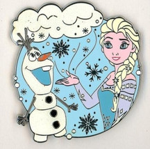 Disney Frozen Characters Elsa and Olaf Frozen Flurry and Snowflakes Pin - $15.84
