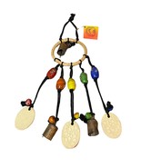 Living Rainbow Wind Chime Brass Bells Ceramic Beads Clay NWT Made In USA... - $350.62 MXN