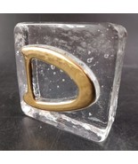 Handcrafted 2.5” Glass Block w/ Gold Letter “D&quot; By Expressions in Glass - $16.46 CAD