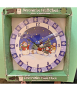 Holiday Seasons Christmas Snowman Wall Clock - $17.45 CAD