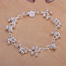 Beautiful 925  silver bracelets nice for wedding women chain Bracelet Charm bead - £14.01 GBP