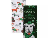 NEW St. Patrick&#39;s Day Irish Setter Kisses Dogs Kitchen Towels Set of Two... - $10.95