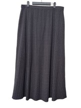 Chico&#39;s (2) Black &amp; White  Dotted Diamond Print Maxi Pull On Stretch Skirt  - $25.99
