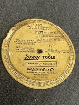 1935 Vtg Lufkin Tools Time Saver Wheel Chart Decimal Equivalent Screw Threads V8 - £2.22 GBP