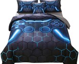 Twin Gamer Comforter Set For Boys,6 Piece Bed In A Bag 3D Video Game Bed... - $91.99