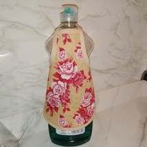 2 X Pink ROSES over Beige Fabric Dish Soap Bottle Apron 2 Pack - $8.40