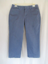 Eddie Bauer pants cropped curvy  Size P6 blue Legend wash stretch inseam 22&quot; - £12.25 GBP