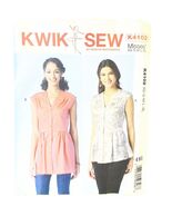 Kwik Sew K4102 Misses' Top Tunic XS-S-M-L-XL Modern Sewing Pattern - $7.67