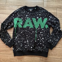 G-Star RAW Men&#39;s Spray Paint Splattered Design Hip Hop Grunge Pullover S... - $55.00